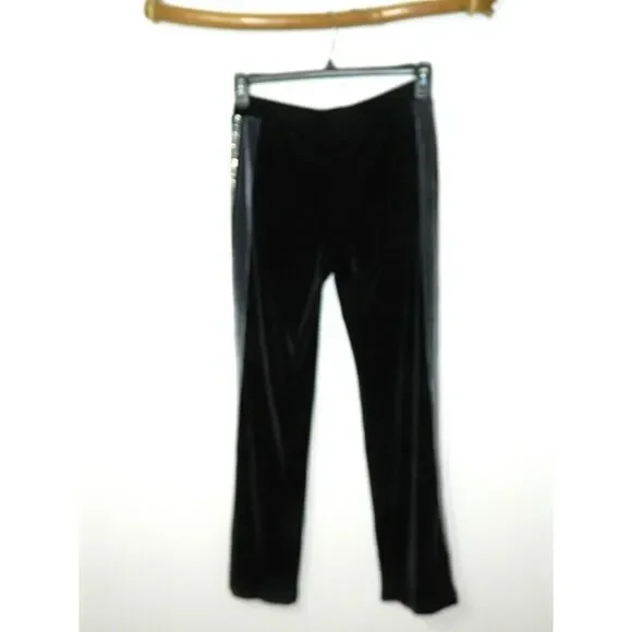 Dolce & Gabbana D&G Sweatpants Women Size Medium‎ Black Velour Rhinestones Y2K